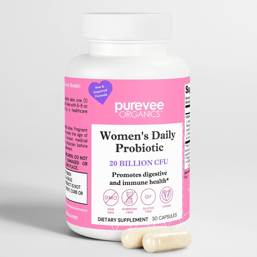 Vaginal Probiotics for Women, 13 Essential Probiotic Strains, Vaginal + pH Balance for Women Pills and Urinary Tract Health, 30 Caps