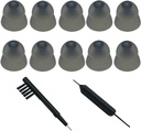 Smokey Hear Aid Power Domes Close Domes Poradniki ucha dla ReSound Sure Fit Style RITE i Open Fit BTE Wzmacniacz słuchu z narzędziami czyszczącymi Brush Cleaner and Carry Case (Smokey, Medium)