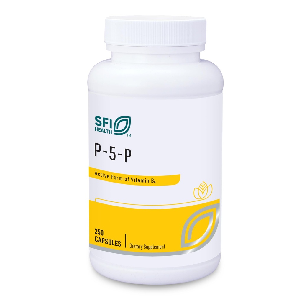Klaire Labs SFI Health P- 5- P - 30 Miligramów bioaktywnej witaminy B6 Pyridoxal- 5- Fosfat dla Metabolic & Liver Support, Hipoalergiczne (100 Kapsułek)