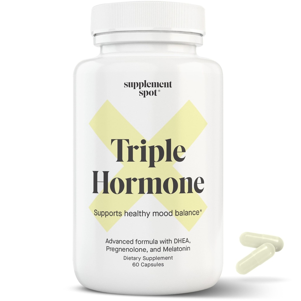 Natural Mood Balance Supplement w / Melatonina, DHEA i ciąża - Spreparowane do zwiększenia energii w mężczyzn i kobiet (60 kapsułki)