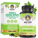 Ancient Bliss Ashwagandha z L-Theanine & Black Pepper Extract Kapsułki, Energia & Natural Mood Supplement, Suplement Focus dla dorosłych