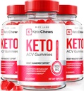 Rize laboratories (Pack of 3 Keto żucia Gummies ACV dla zaawansowanych utraty wagi 525 mg, Premium Keto + suplement ACV, Wszystkie naturalne jabłko cydr Ocet, Oficjalne opinie Keto Plus ACV (180 Gummies)