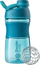 BlenderBottle 20oz SportMixer Butelki shaker białkowy, Black & Teal, Bundle of 2