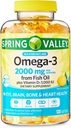 Konwergencja Maksymalna Pielęgnacja Omega-3 z Fish Oil Eye Bone & Heart Health Supplement Softgels, 2000 mg, 120 Count