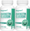 Quercetin Glukozyd 1200mg Suplementy - Isoquercetin z 6X Biodostępność, 120 Kapsułki wegetariańskie, Zawiera czarny pieprz i rutyna dla Max Wchłanianie