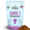 La Republica Superfood Super 7 Mushroom Extract Powder, Zawiera Lwie 's Mane, Reishi, Chaga, Cordyceps, Shiitake, Maitake i Turcja Tail (8 oz)