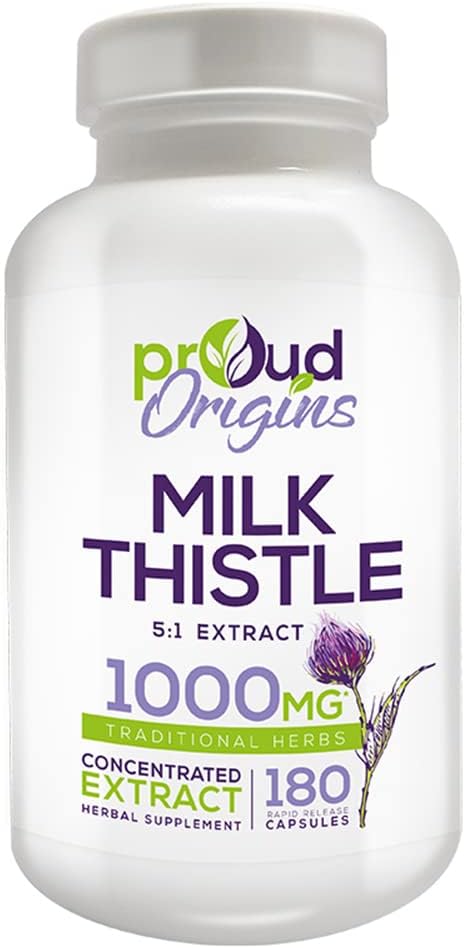 1000mg Thistle mleka pomaga utrzymać zdrową wątrobę Funkcję, Optymalizacja zdrowia, szybkie uwolnienie, Gluten Free Supplements - 6- Miesiąc dostaw