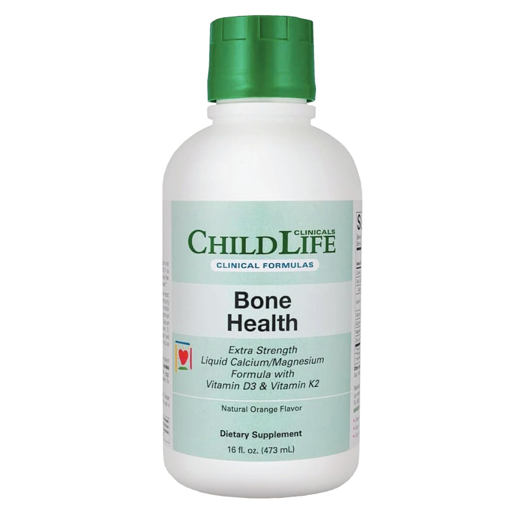 ChildLIFE ESCENTIALES Kliniki zdrowia kości - Baby Liquid Wapń, Dzieci Wapnia Płyn w / Magnezu, Cynk, Witamina D3, dla dzieci 6 Miesiące & Up, Toddlers, Dzieci - Flavor pomarańczowy, 16 fl oz (1 opakowanie)