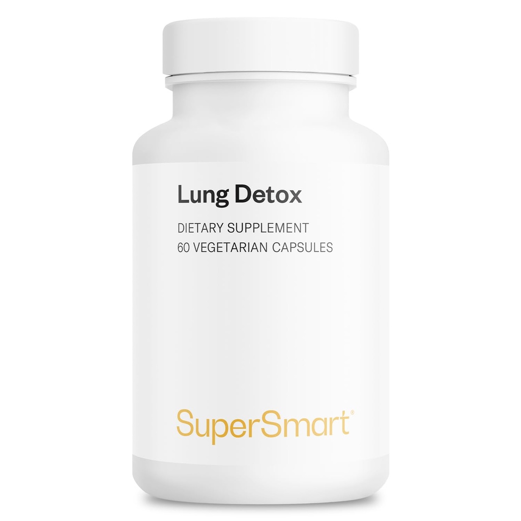 Supersmart - Lung Detox (Advanced Formula) - z Quercetin, Bromelain, Curcuminoids, EGCG REY124; Non-GMO & Gluten Free - 60 Kapsułki wegetariańskie