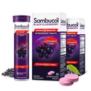 Sambucol Black Elderberry Tablets z witaminą C & Cynk - Suplement wsparcia immunologicznego, Black Elderberry z cynku i witaminy C tabletki musujące, Wysokie przeciwutleniacze, Drink Fizies- 30 Count