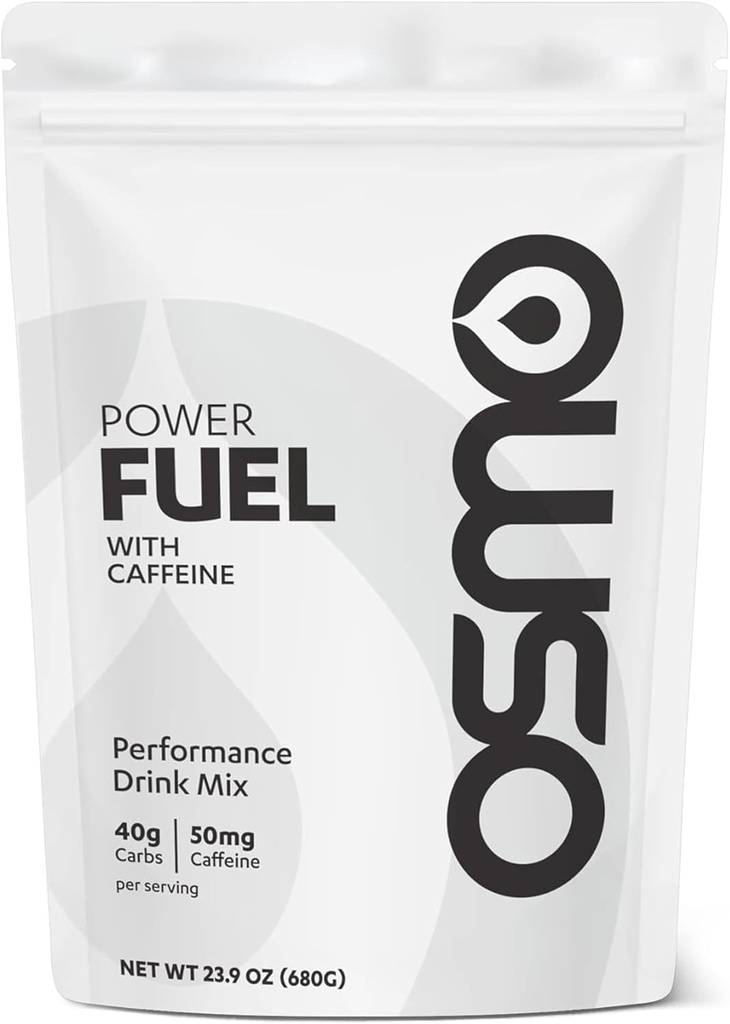 Osmo Power Fuel z kofeiną - Proszek węglowodorowy zawiera Dekstryna klastra, Sodu & Fruktoza, Szybka absorpcja i paliwa, Brak zakłóceń gastrycznych, Wszystkie naturalne składniki, Neutralny Flavor - 16 Służenie