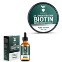 Biotin Beard Balm dla mężczyzn i kondycjonowanie Beard Wax i wzrost Beard Growth Oil z 2X Koncentracja Biotyna dla mężczyzn, Hydrates & Grubość Włosy twarzy