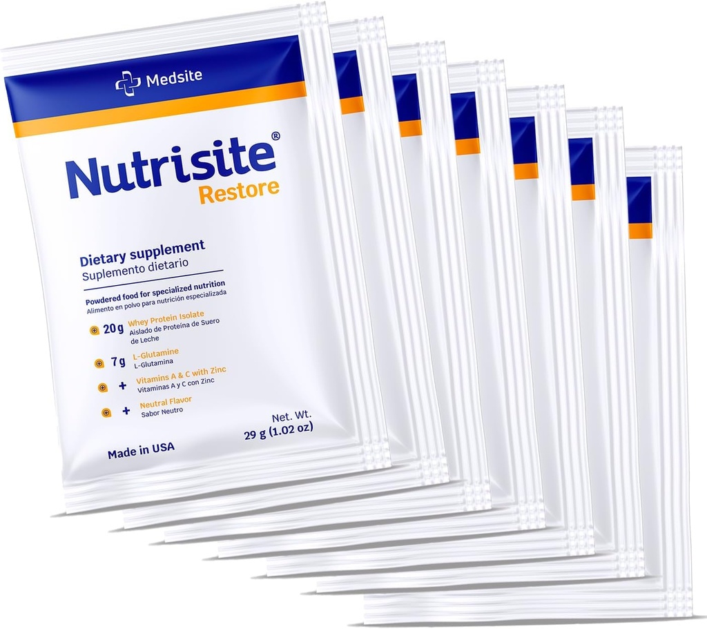Nutrtend Przywracanie proszku do wspomagania gojenia rany, obejmuje białko izolacyjne serwatki, L- glutaminę, witaminy A, C i cynk - gluten i sacread wolne, nieflawored (7 Serving) 1.02 Oz