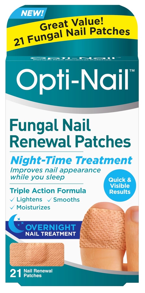 Opti- Nail Fungal Nail Regeneral Patches - 21 Patches, Night-Time Treatment Poprawia wygląd paznokci podczas snu