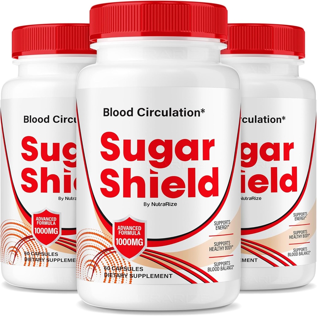 NutraRize (Opakowanie 3 Sugar Shield Blood Support Pills, Maksymalna moc Formuła kapsułki, Naturalny Mieszanka krwi, Opinie (180 kapsułki)