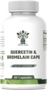 1000mg Quercetin, 200mg Bromelain Complex - Immune Support, Sezonowa Alergia & Suplement do Zdrowia oddechowego - Vegan, Non-GMO, 60 Kapsułki