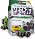 Odpowiedź natury Sambucus Mega Gummies diecezja 124; 7X Więcej Koncentracja elderberry 124; Alkohol-wolne, Gluten- wolne, Żelatyna-wolne, Wegan, Non-GMO & Brak środków konserwujących
