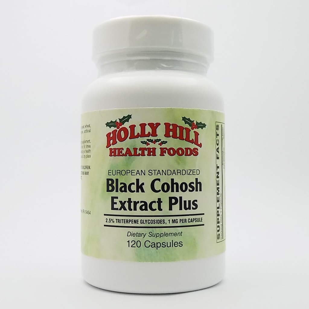 Holly Hill Health Foods, European Standarised Black Cohosh Extract Plus, 120 kapsułki