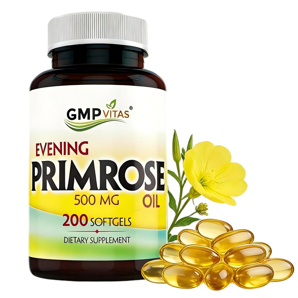 Wieczór Primrose Oil 500mg SoftgelsCold Pressed Softgels z 45mg GLA Utrzymanie Smooth- Zdrowy patrząc Skin- Wspiera Hormonal Balance