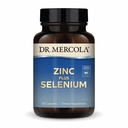 Dr Mercola Zinc Plus Selenium - Suplement Mineral Blend - dla immunologicznego, Mózg i Wspomaganie układu oddechowego - Zawiera glicynian cynku Chelate & Copper - GMO- Free & Gluten- 30 Kapsułki (30 Słupki)