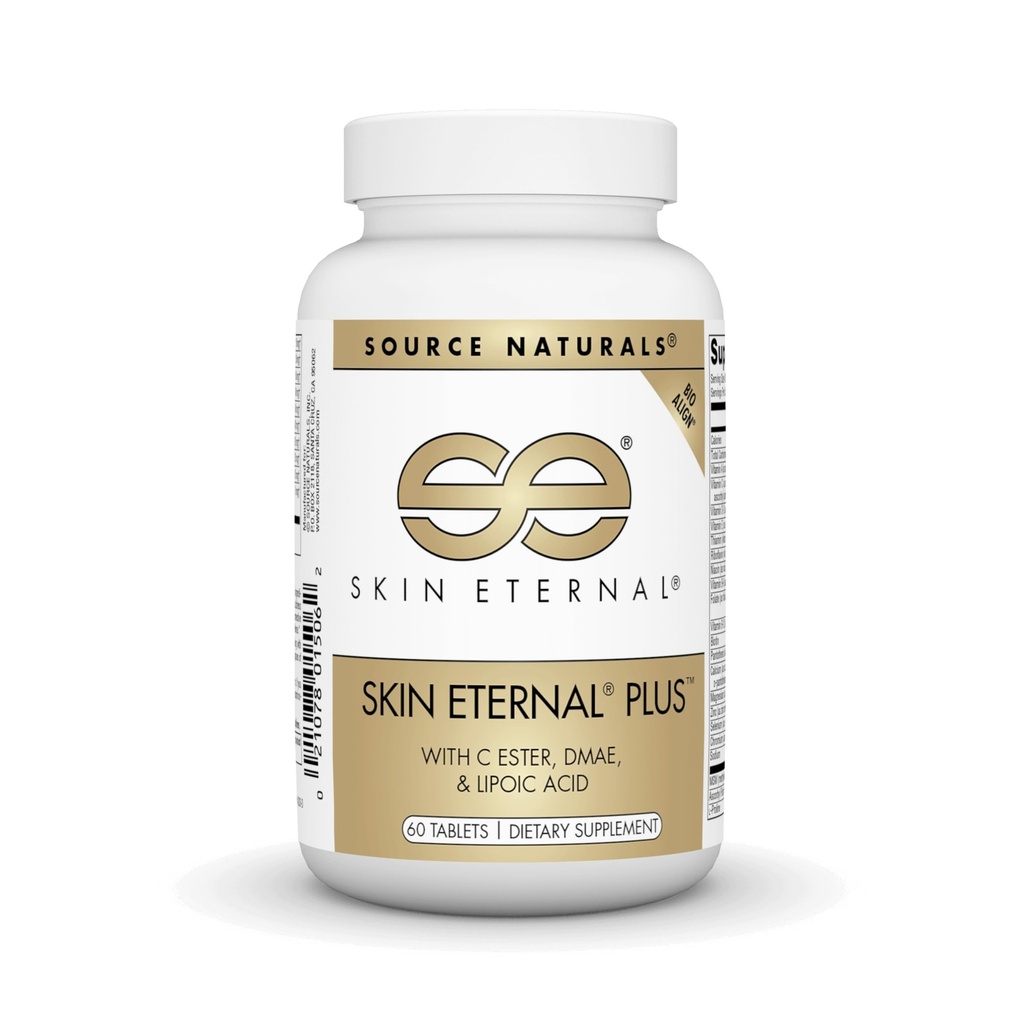 Źródło Naturals Skin Eternal Plus, z C Ester, DMAE, & Kwas lipowy - 60 tabletek