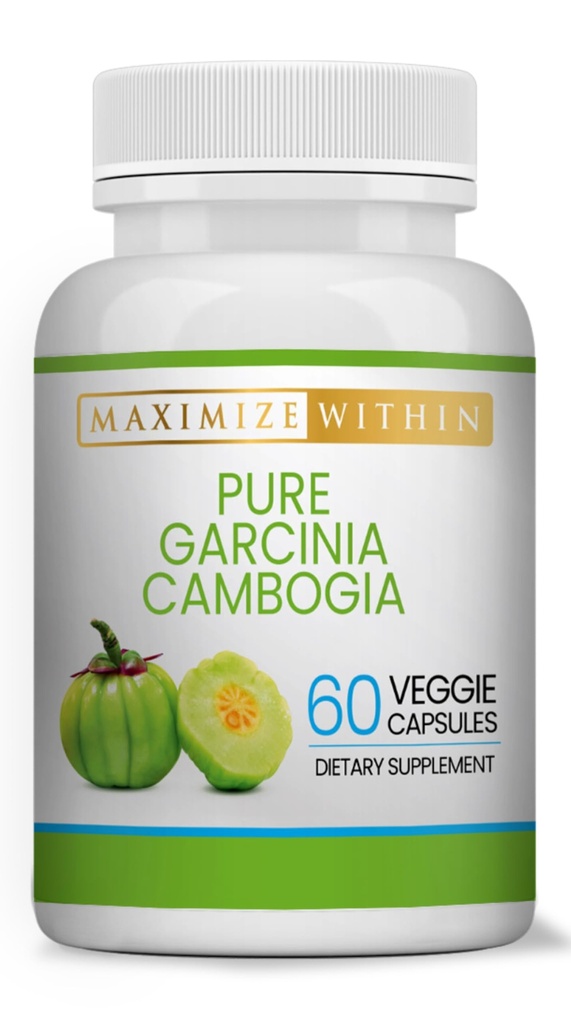Maksymalny Slim 100% Pure Garcinia Cambogia Supplement - HCA Extract - Weight Support Formula dla mężczyzn i kobiet - Non-GMO, Gluten Free - 60 Kapsułki
