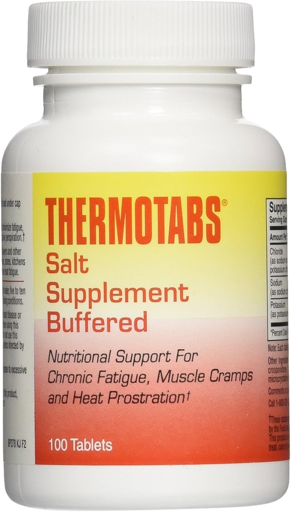 THERMOTABS Supplement Salt Buffered Tablets, 100 Count (Opakowanie po 3)