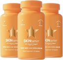 SKINtamin Vegetarian Collagen Pigułki 124; Najlepsze suplementy Kolagen dla kobiet do wspierania Firmness skóry i zmarszczki 124; Suplement skóry suplement do pomocy zmniejszyć Blemishes (30 Count (Pack of 3))