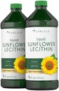 Carlyle Sunflower Lecytyna płynna 124; 16 oz 124; 2 opakowania 124; Wegan, Wegetarianin, Non-GMO, Soy Free, Gluten Free