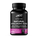 Natural Hyaluronic Acid Supplement 5X Silger Hydration Pills from Pure Tremella Mushroom with Witamina C & Hibiscus - Suplement skóry Anti Wrinkle Dietetyczne kapsułki - witaminy paznokci
