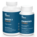 Dr. Tobias Probiotyka 30 Miliard i Omega 3 Olej rybny (2000 mg) na wsparcie i ogólne zdrowie