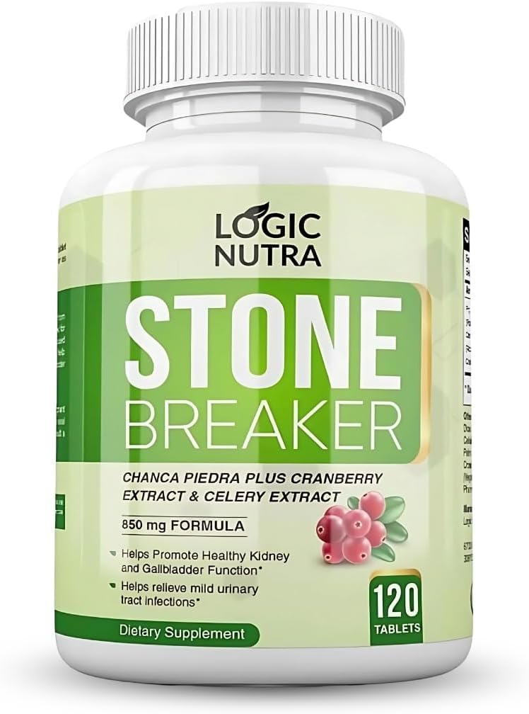 Chanca Piedra Nerki Stone Breaker 120 Tablets 800 mg - Maksymalna moc dla pęcherzyka żółciowego i czyszczenia moczu z Phyllantus Niruri, Selery Seed Extract & Cranberry Extract