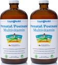 LIQUIDHEALTH Prenatal / Poponatalna wielocieczowa multiwitamina kobiet z realnym folianem - Witaminy przed- i poporodowe na wcześniej, W trakcie, Po ciąży - Made in USA, Wegan, Cugarfree, Non-GMO (2 Pack)