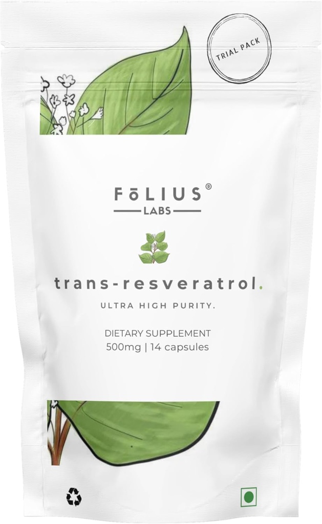 Ultra wysokiej czystości Resveratrol Kapsułki - 99% Trans- Resveratrol - Japoński Knotweed Extract - Wsparcie odporności, Wsparcie zdrowego starzenia - (1 Tygodniowy pakiet próbny)