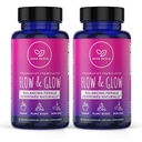Bilans naturalnego hormonu Flow i Glow dla kobiet - PMS & Menopauza Relief for Cramps, Mood Swings & Night Sweats z Donq Quai & Black Cohosh dla Menopauza - 60 Kapsułek wegańskich (2 opakowania)