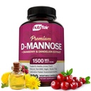Nutric Flair D- Mannose 1200mg, 120 Kapsułek - z żurawinem i ekstraktem Dandelion - Naturalne Urynary Tract Health UTI Support - Najlepszy D Mannose Powder - Flush Zanieczyszczenia, Detox Body, dla kobiet i mężczyzn