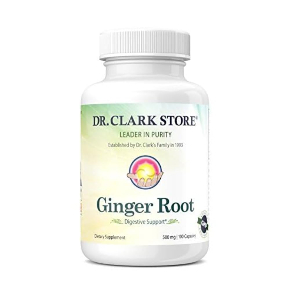Dr Clark Ginger Root Supplement - Wsparcie pokarmowe - 500 mg 100 kapsułki żelatynowe