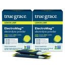 Prawdziwa Grace ElectroMag - 16 opakowań z klejem (opakowanie po 2) - Lemon Lime - Proszek elektrolitowy do szybkiego nawadniania - Sód, Potas, Magnez i Cordyceps - Zero cukru i węglowodanów - Non-GMO - 32 Sługi ogółem