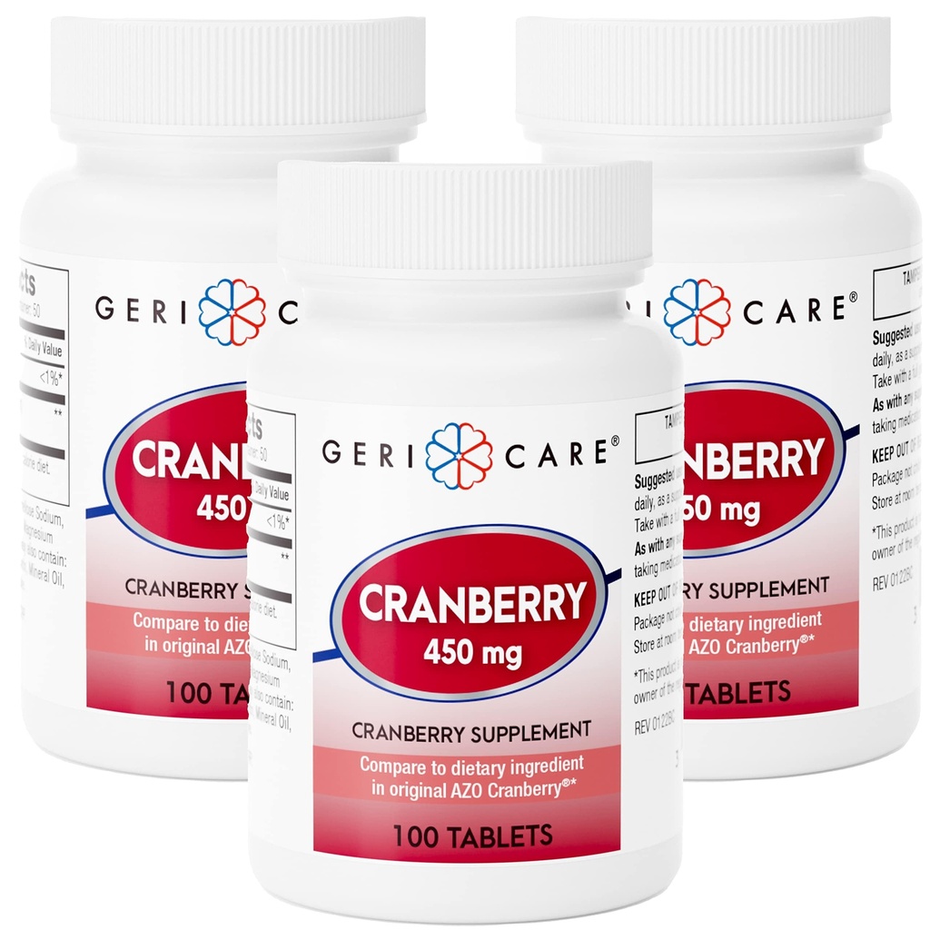 GeriCare suplement żurawinowy, 100 tabletek 450 mg (3)