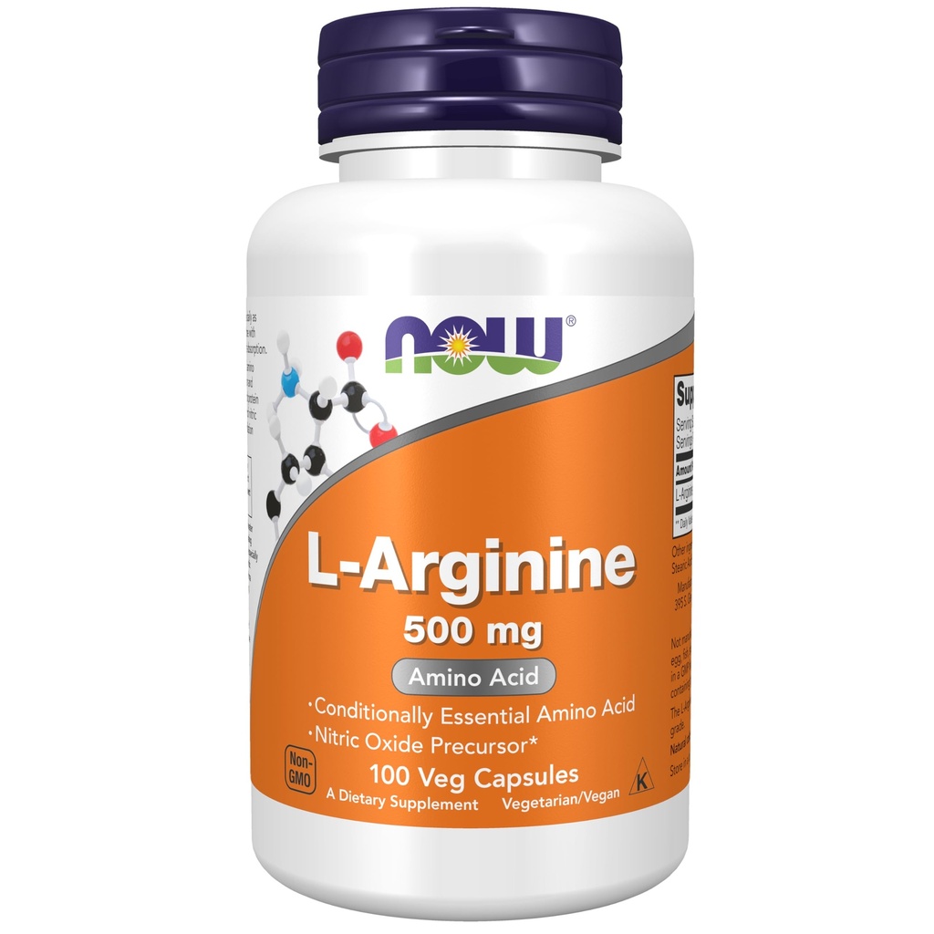 Teraz suplementy żywności, L-arginina 500 mg, azot tlenek Prekursor *, aminokwas, 100 kapsułki