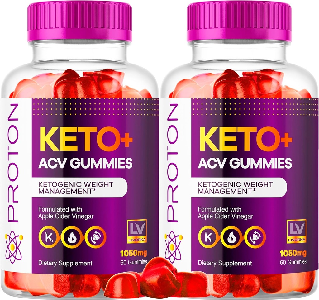 (2 Pack) Proton Keto ACV Gummies, Proton Keto Plus ACV Gummies 1050MG, Proton Keto, Keto ACV Gummies Advanced Proton Apple Cider Vinegar Support, Proton Keto ACV Gummy Recenzje, 120 Gummies