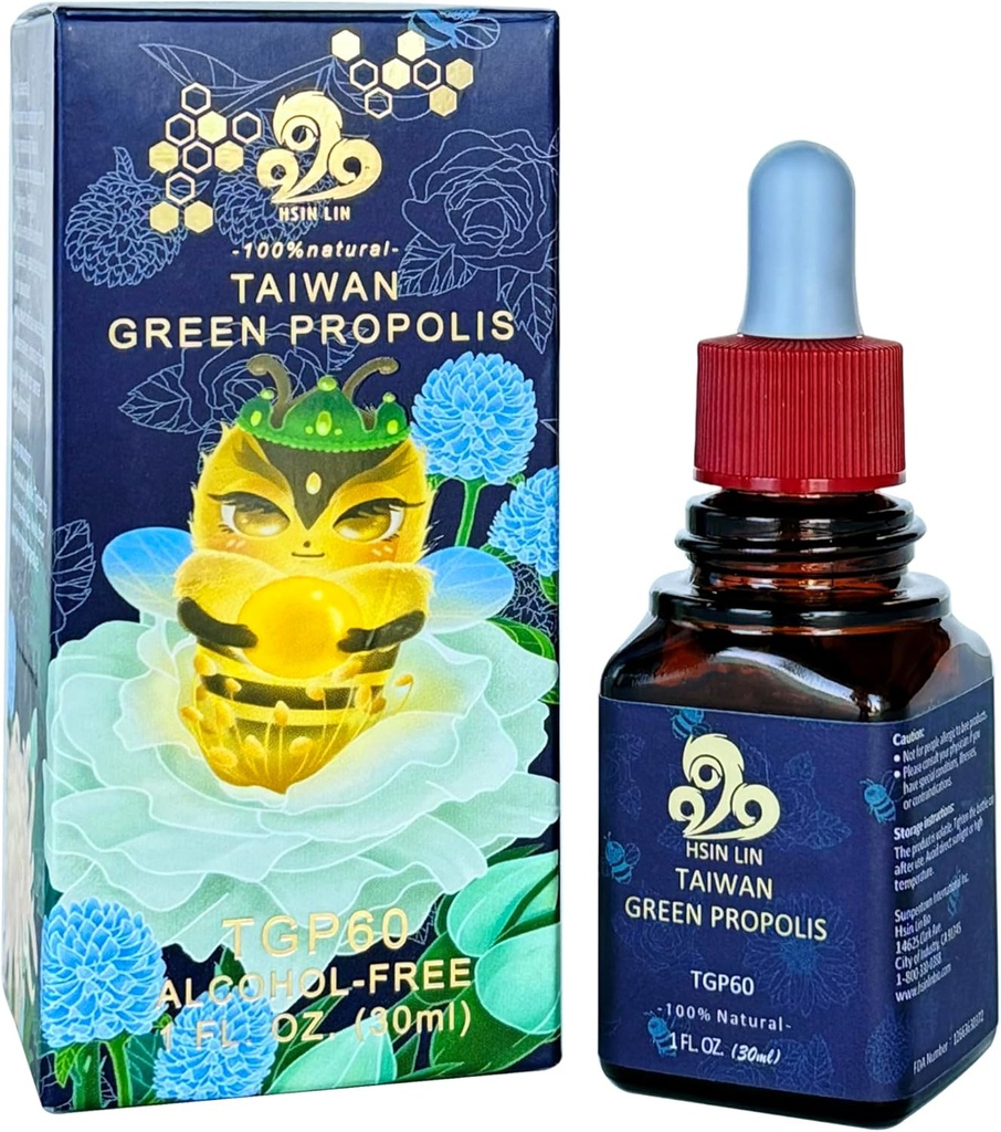 Tajwan Green Propolis, Propolina o wysokim stężeniu > 60mg / ml, Bogaty w składniki odżywcze, Przeciwutleniacz