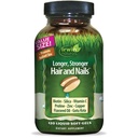 Irwin Naturals Dłuższe, Silniejsze Włosy i paznokcie - 120 Płynne Softgels - Promotes Vibrant Shine Texture & Siła - 60 Łączne służby
