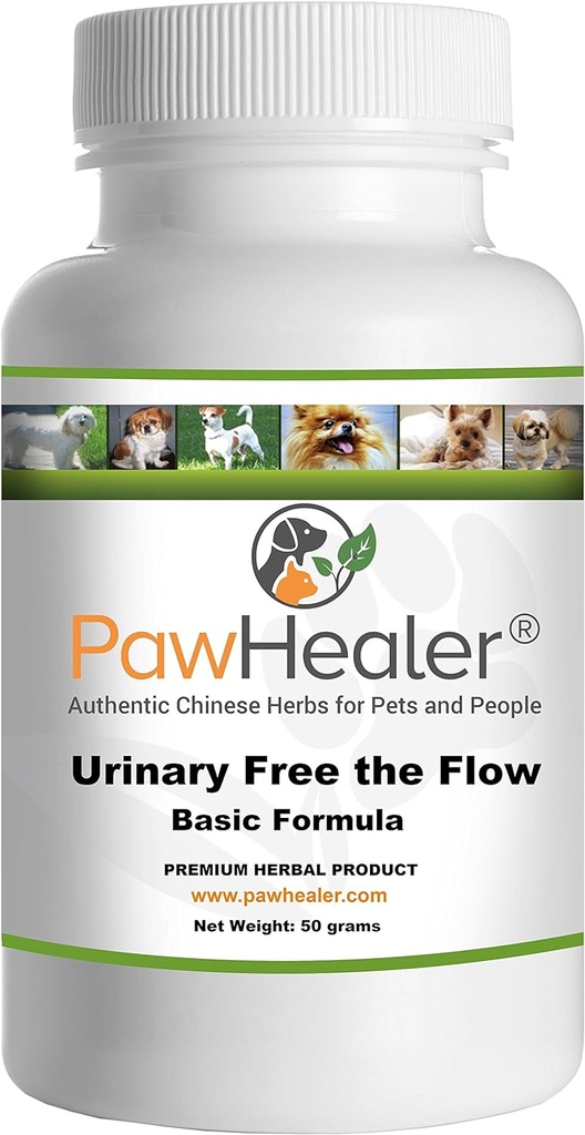 Urynary Free The Flow- Basic - Bladder Stones Dogs - Natural Remedy Stone Prevention in Dogs - 50 Grams- Herbal Powder - Mix to Food...
