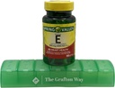 Dolina Wiosna witamina E Suplement diety, 180 mg, 100 Count with Complimentary Grafton Way Pill Organizer