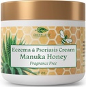 Manuka Miód Eczema krem nawilżający zapachu olejku Free for łuszczyca Relief - Swędzenie, Suchość skóry Wysypka Ointment - Skin Soothing Moisturizer - Body & Face Cream - Dzieci i dorośli 8oz