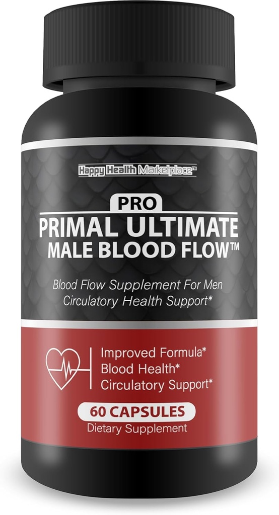 Pro Primal Ultimate Mężczyzna Przepływ krwi - Nasze najlepsze zaawansowane wsparcie krążenia przepływu krwi - Przepływ krwi Pro Primal X Prymal Ultimate Max Suplement przepływu krwi Proszek Kapsułki Całe ciało Pigułki krążeniowe