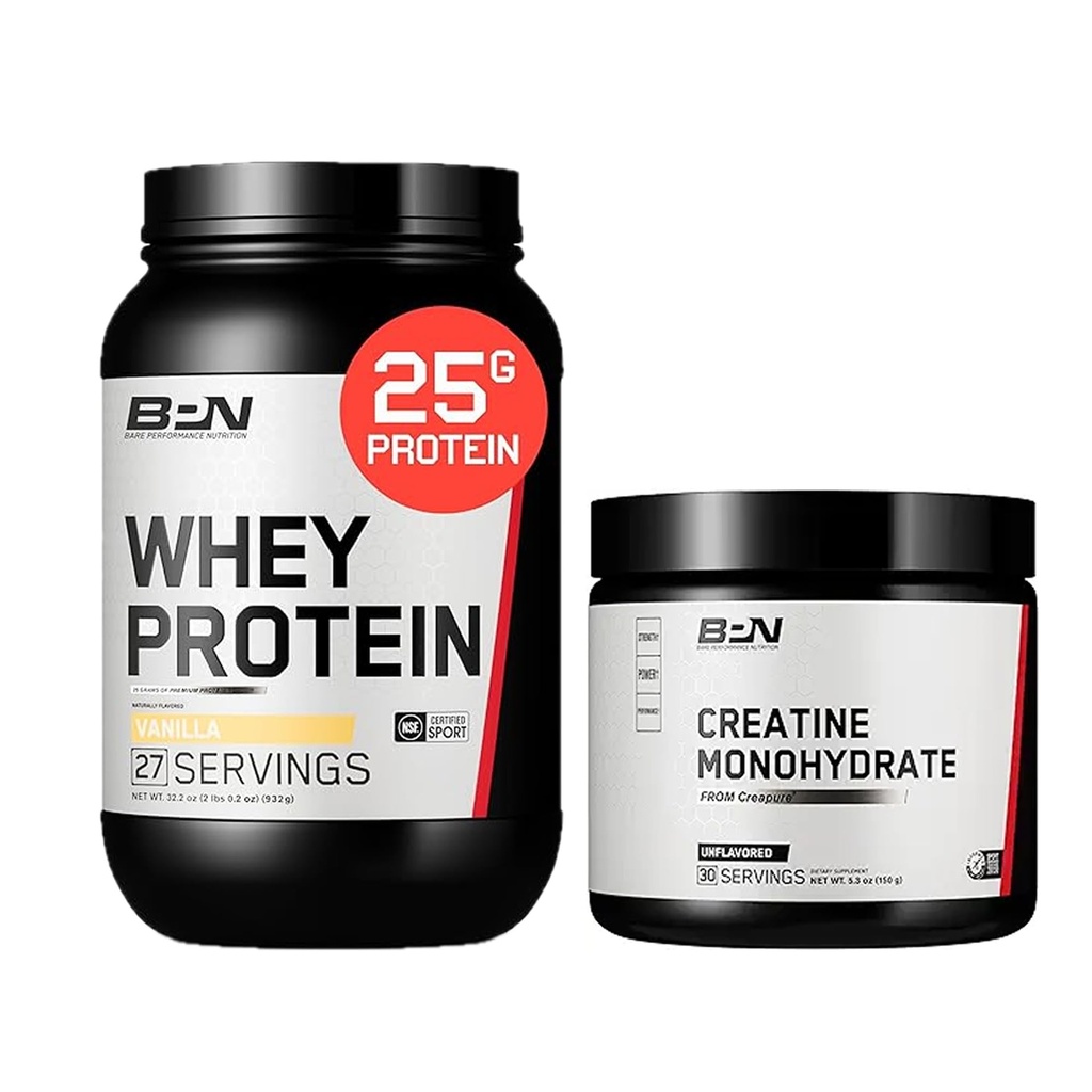 BARE Wydajność NUTRITION BPN Kreatyna Monhydrat & Serwatka Vanilla Protein w proszku