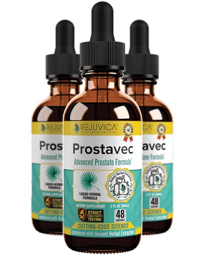 Prostavec Advanced Prostate Supplement - Liquid Formula for Faster Absorption with Pygeum, Saw Palmetto, Stinging Nettle + Turmeric & Damiana - Vegan, Non-GMO - 6 fl oz
